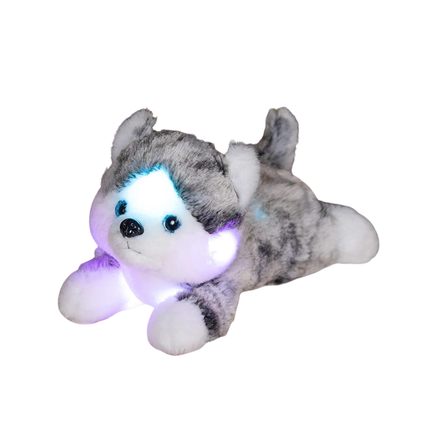 Peluche Veilleuse Chiot, Assis et Couché