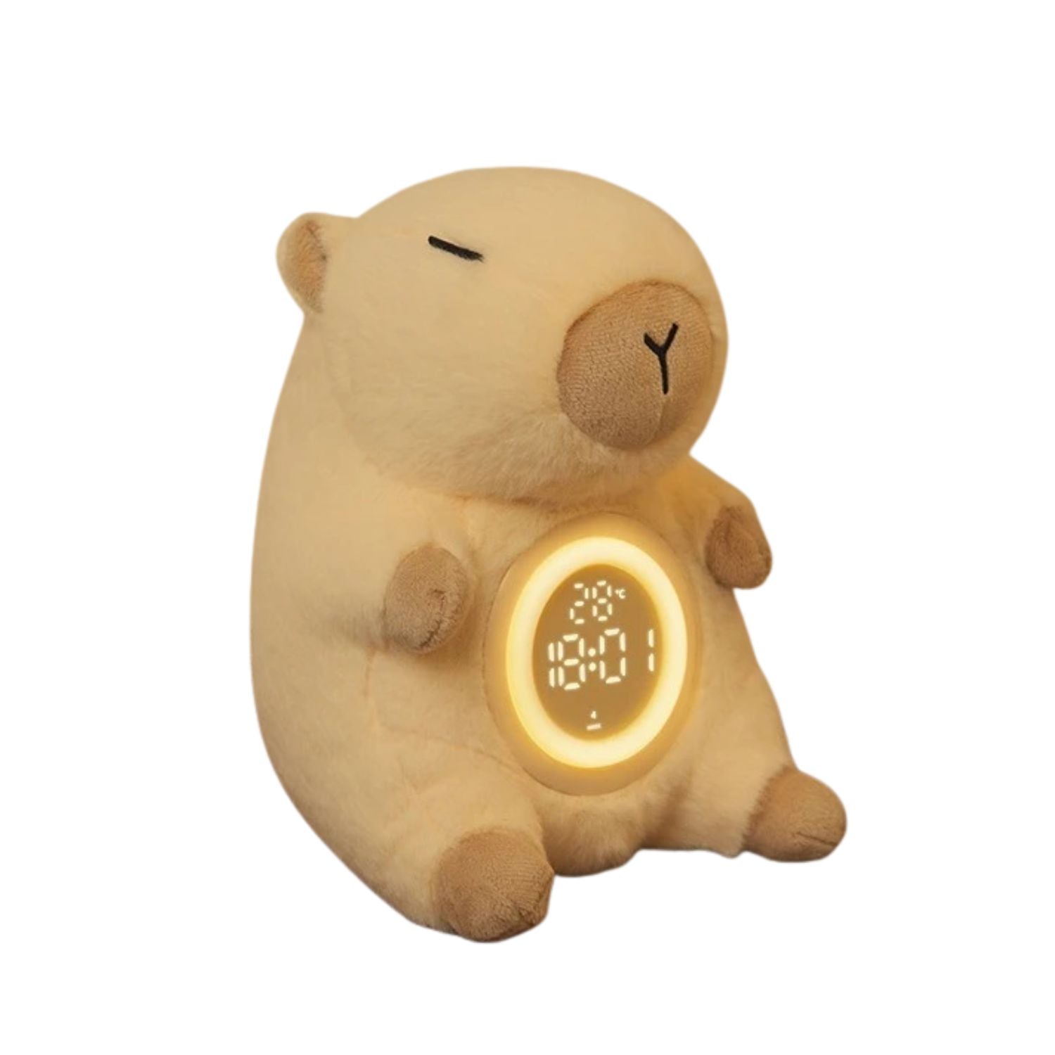Peluche Veilleuse Capybara Réveil intégré