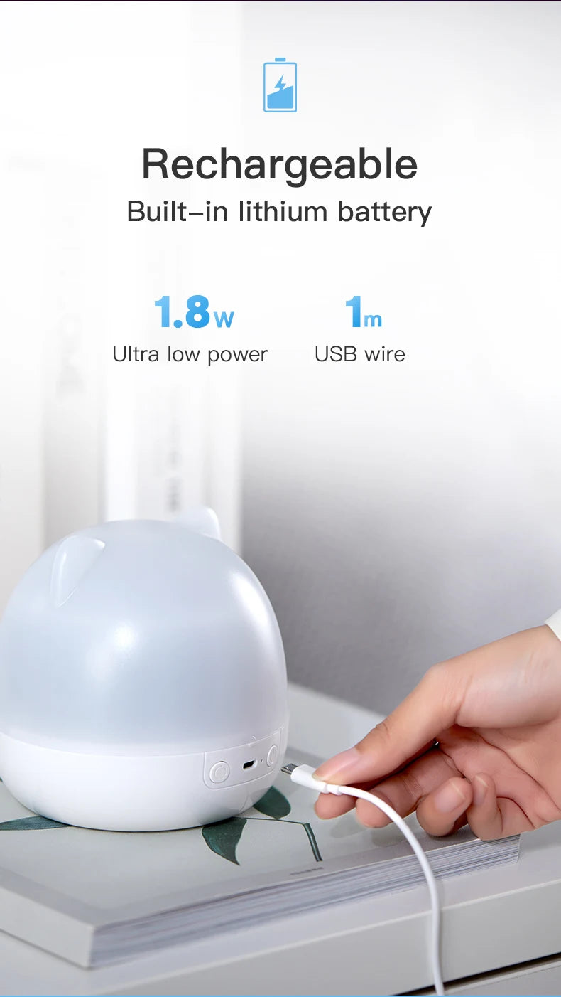 Veilleuse Lampe de nuit rotative ours mignon