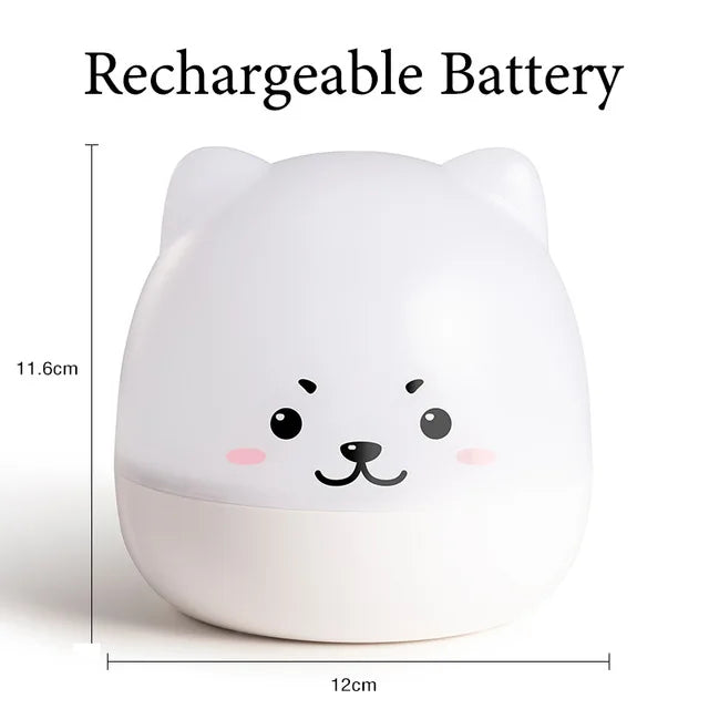 Veilleuse Lampe de nuit rotative ours mignon
