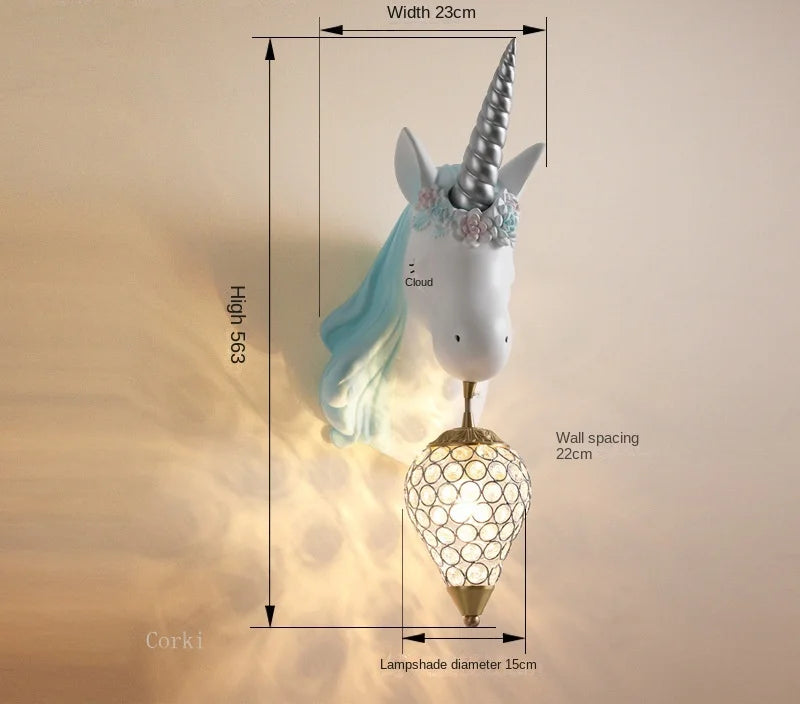 Veilleuse Applique Murale Licorne Magique