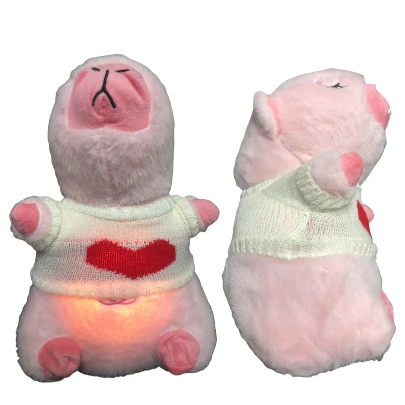Peluche Veilleuse Capybara avec T-shirt