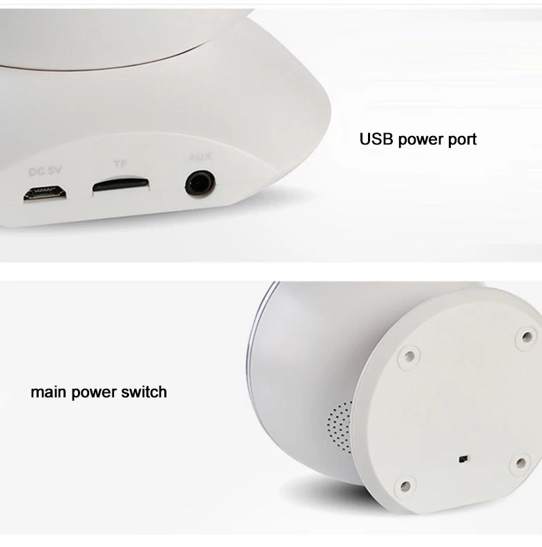 Veilleuse Projecteur de lumières LED avec haut-parleur intégré.