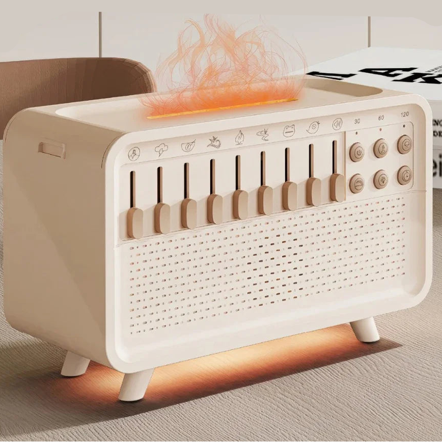 Veilleuse/Diffuseur d'Huile Essentiel, Bruit Blanc et méditation