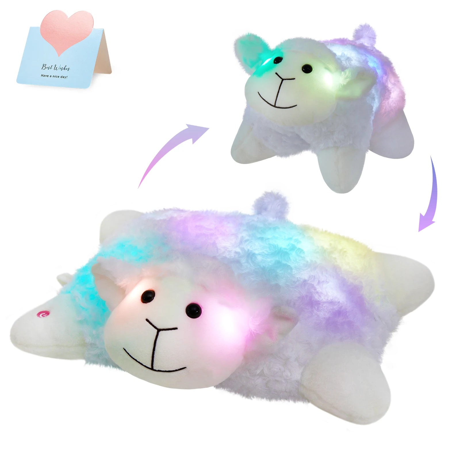 Peluche Veilleuse Animaux Coussin