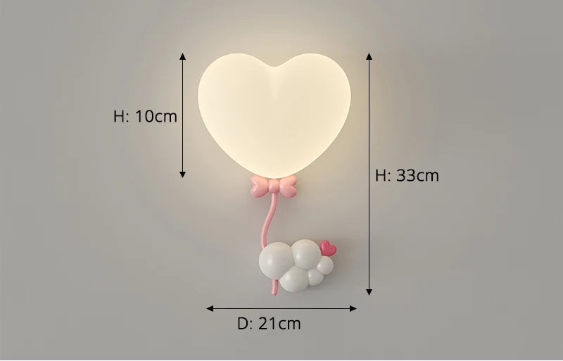 Veilleuse Applique Murale Coeur