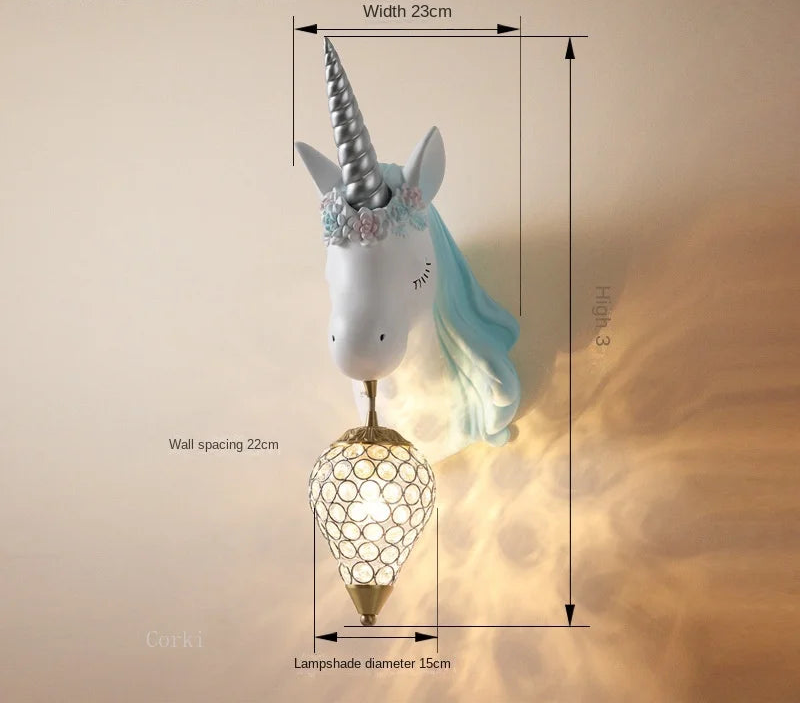 Veilleuse Applique Murale Licorne Magique