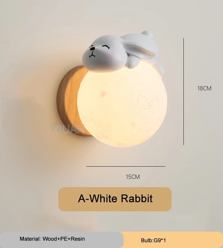 Veilleuse Applique Murale Ourson qui Dors