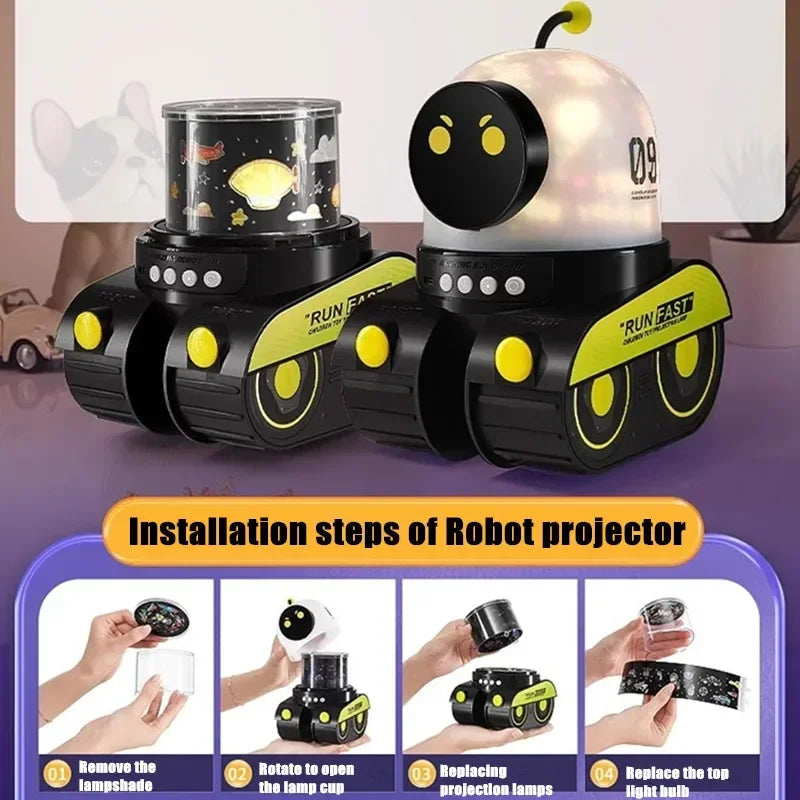 Veilleuse Projecteur Robot Musicale
