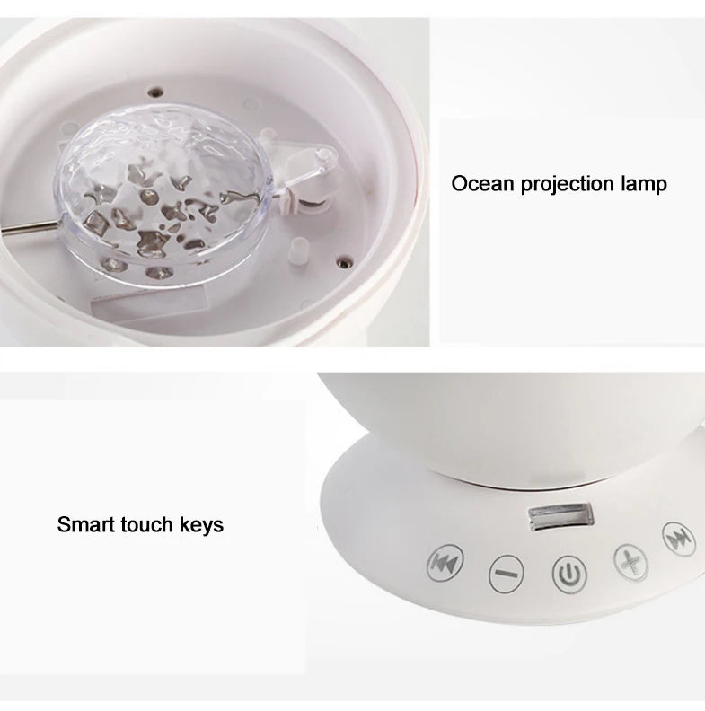 Veilleuse Projecteur de lumières LED avec haut-parleur intégré.