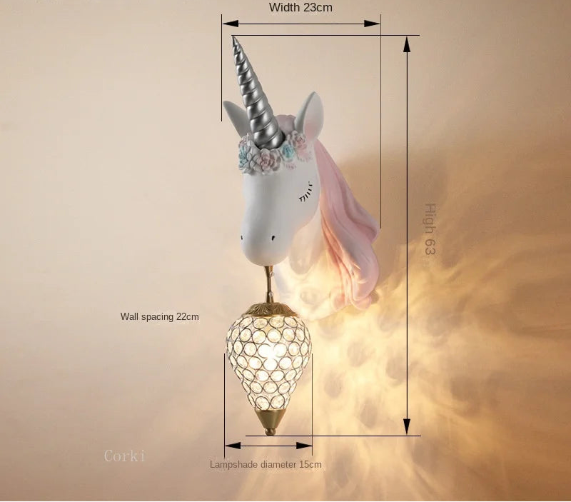 Veilleuse Applique Murale Licorne Magique