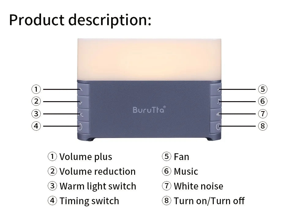 Veilleuse Bruit Blanc Carré