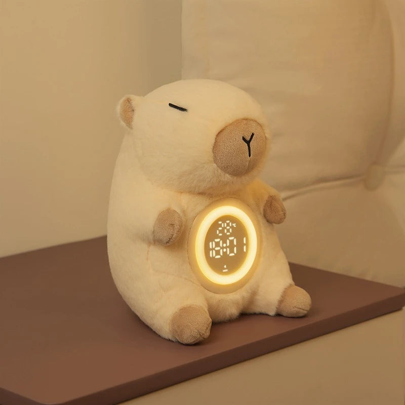 Peluche Veilleuse Capybara Réveil intégré