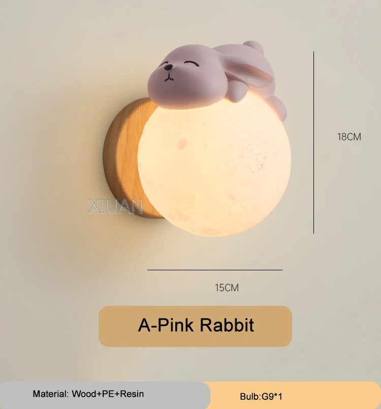 Veilleuse Applique Murale Ourson qui Dors