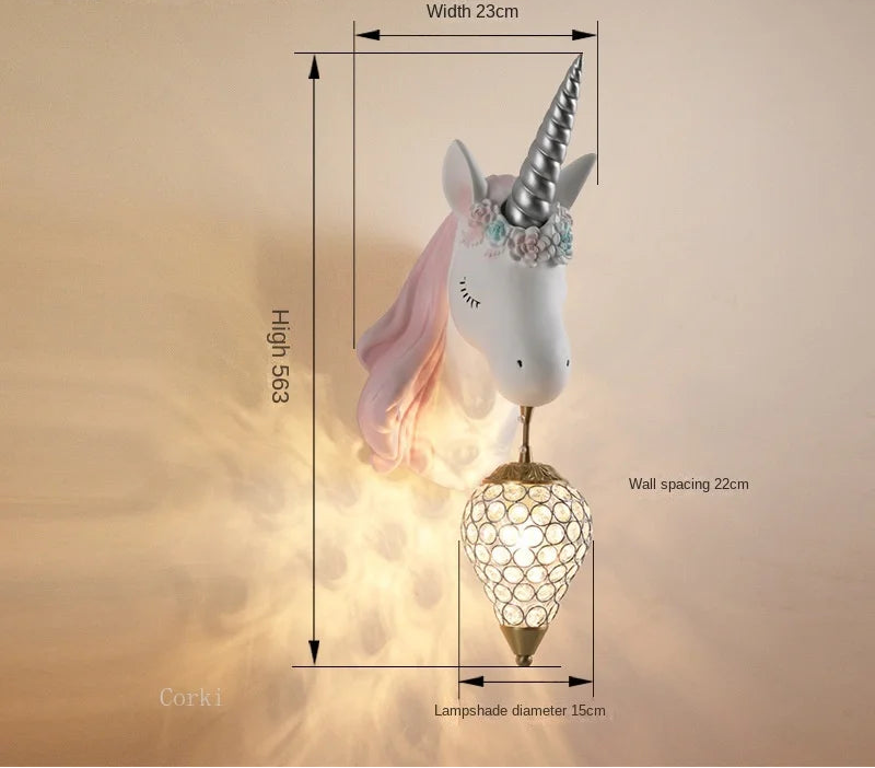 Veilleuse Applique Murale Licorne Magique