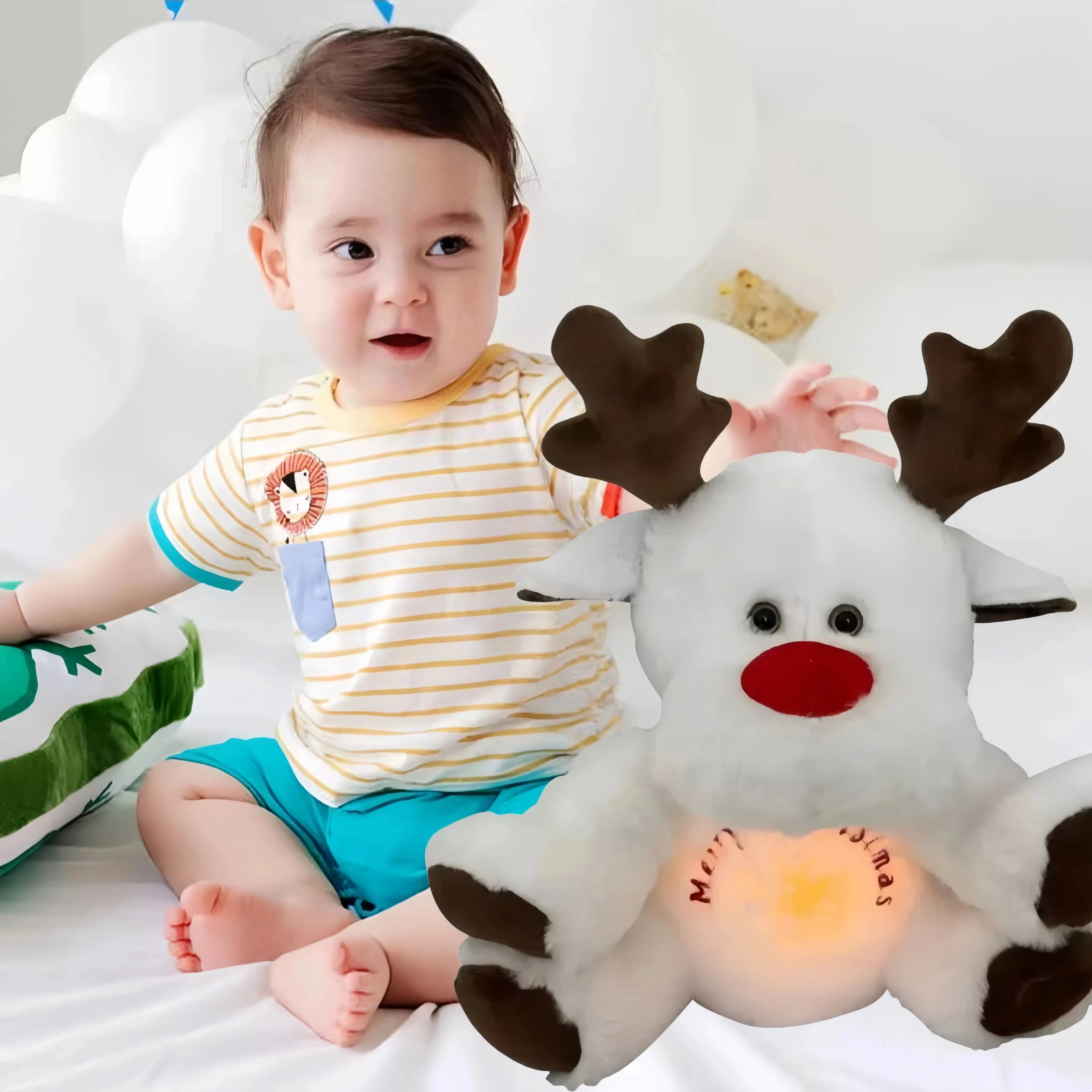 Peluche Veilleuse Cerf de Noël