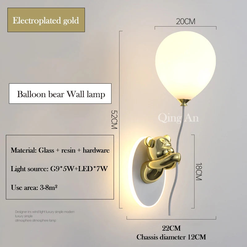 Veilleuse Applique Murale Ours Moderne