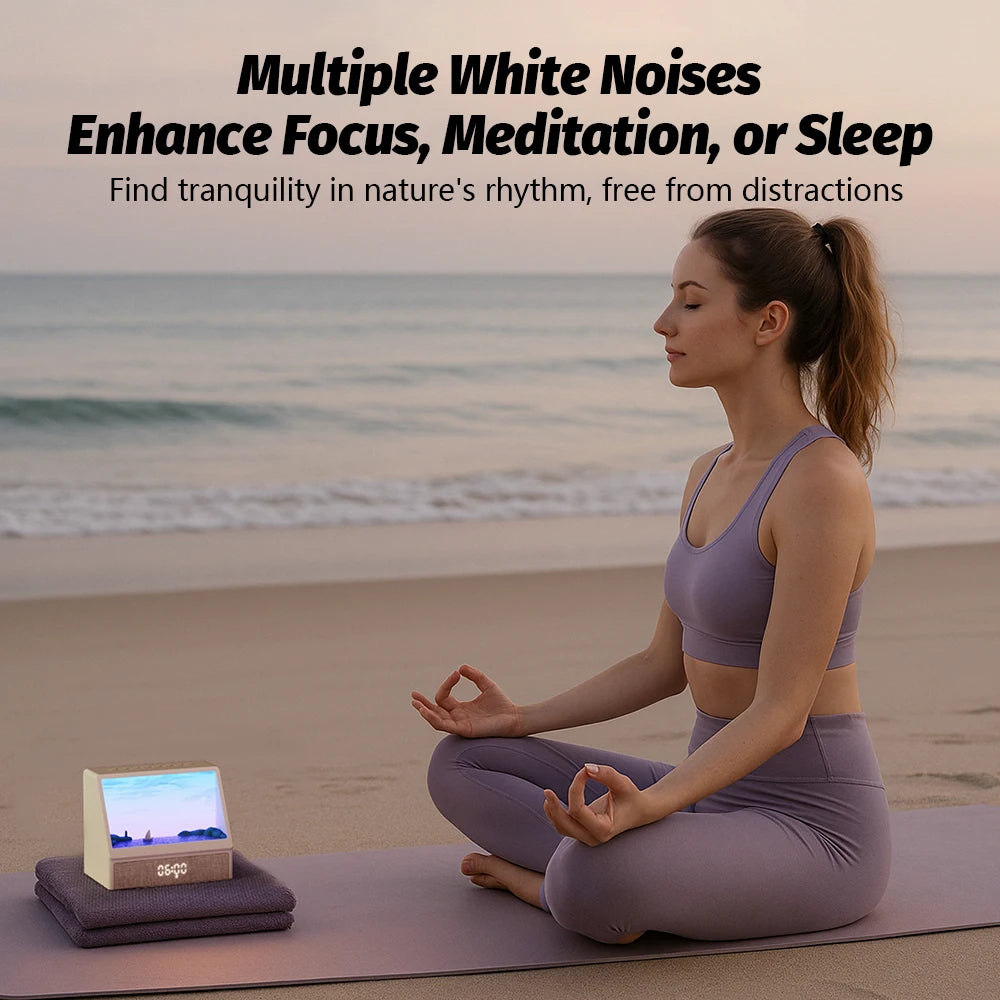 Veilleuse/Horloge Bruit Blanc et Méditation