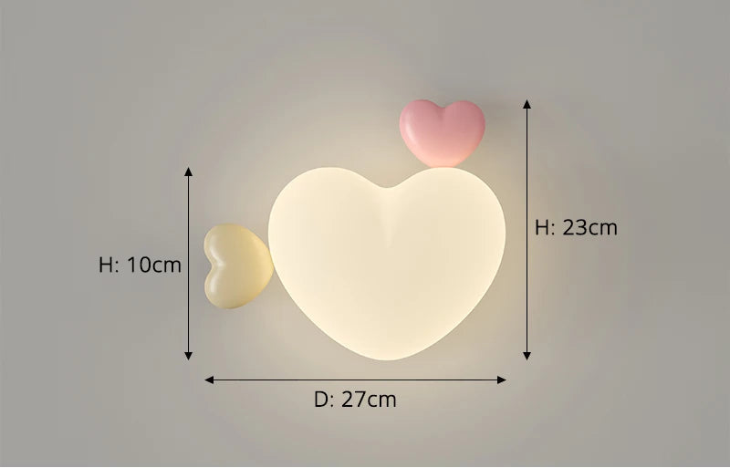 Veilleuse Applique Murale Coeur
