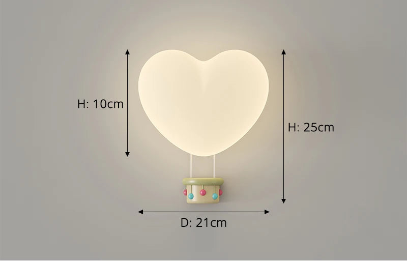 Veilleuse Applique Murale Coeur