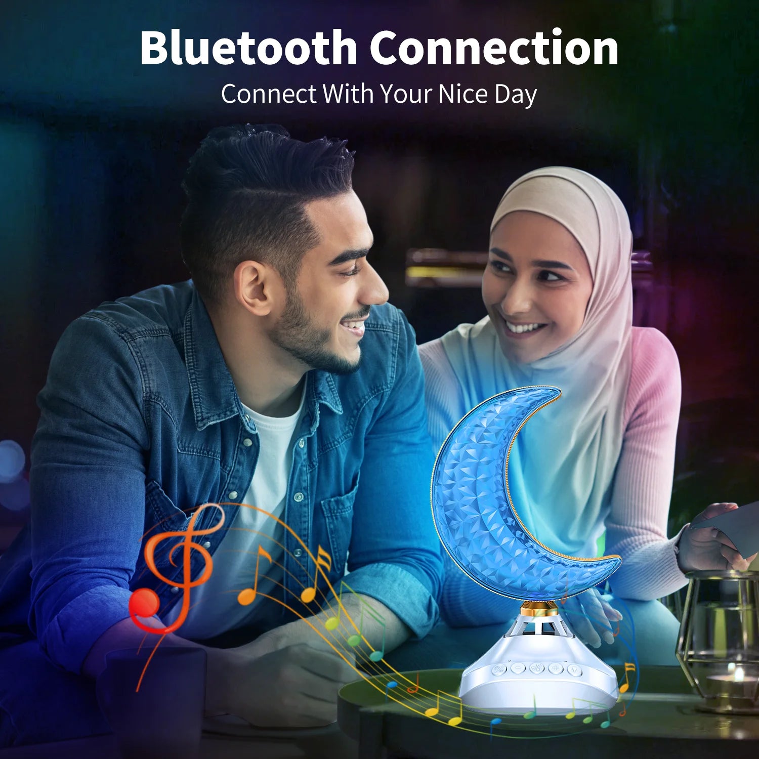 Veilleuse Projecteur Coranique Croissant de Lune