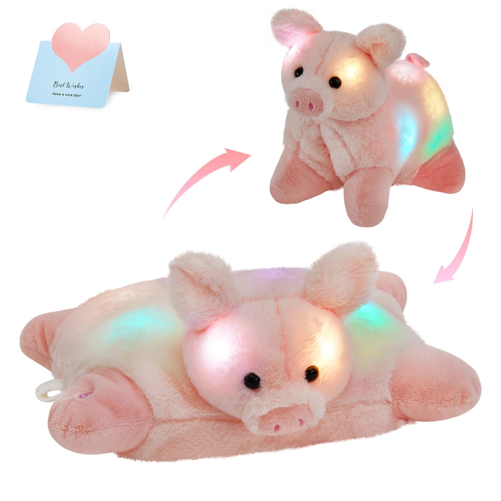 Peluche Veilleuse Animaux Coussin