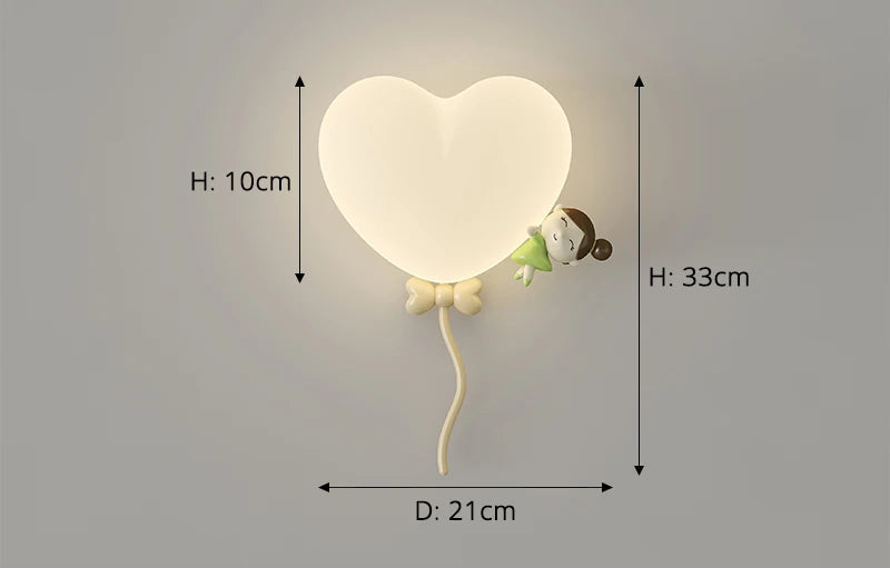 Veilleuse Applique Murale Coeur