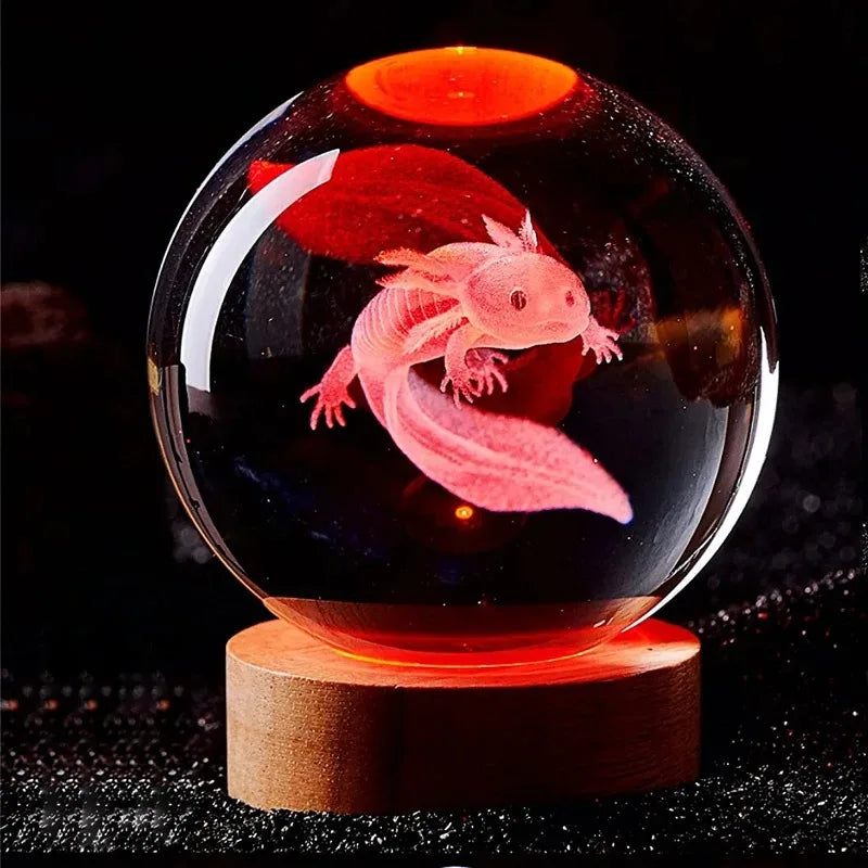 lampe de chevet veilleuse Axolotl 3D